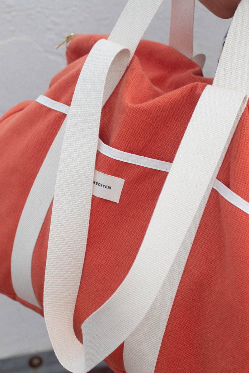 Sac week-end orange Camille Recitem - accessoires de voyages responsables