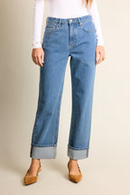 Jeans Boyfriend Middle Blue - Donna