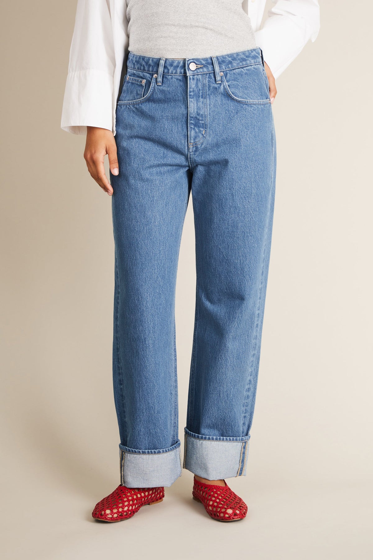 Jeans Boyfriend Middle Blue - Donna