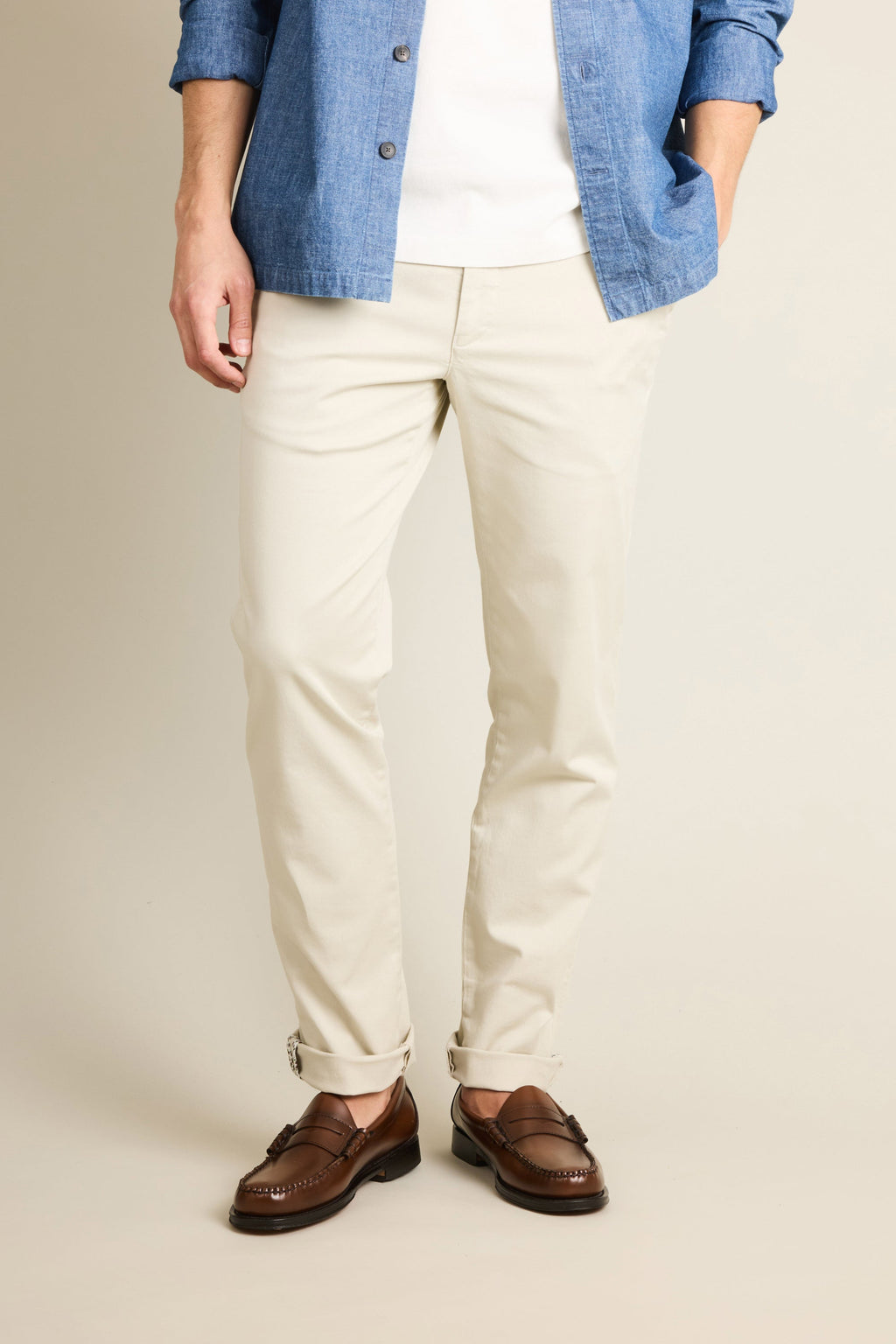 Chino Easy Gesso - Uomo