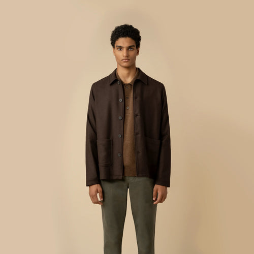 Veste Recycled Wool Work Brown