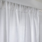 Curtain - In White Washed Linen with Gathering Tape