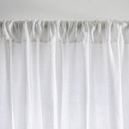 Curtain - In White Washed Linen with Gathering Tape