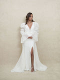 Vestido Ceremonia Victoria + Abrigo - Blanco