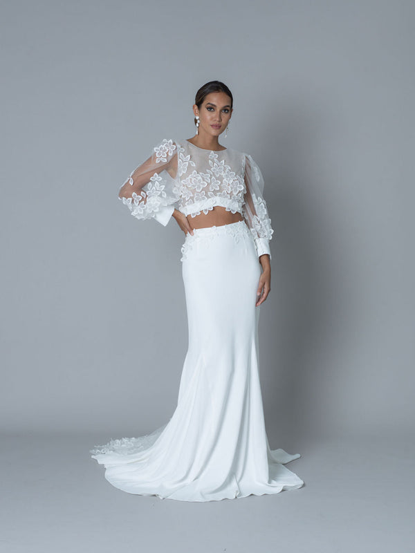 Amber Beverly Ceremony Dress - White
