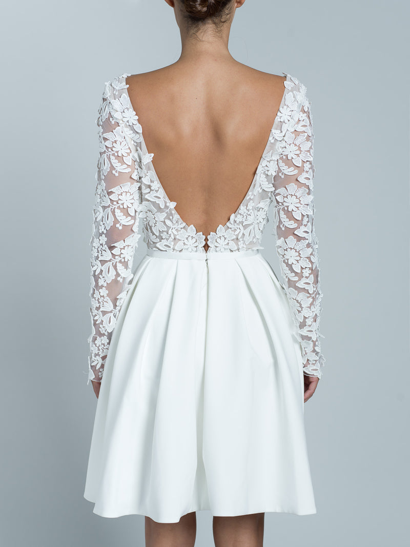Clover Short Dress - Blanc