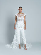 Isla Jumpsuit With Train - White