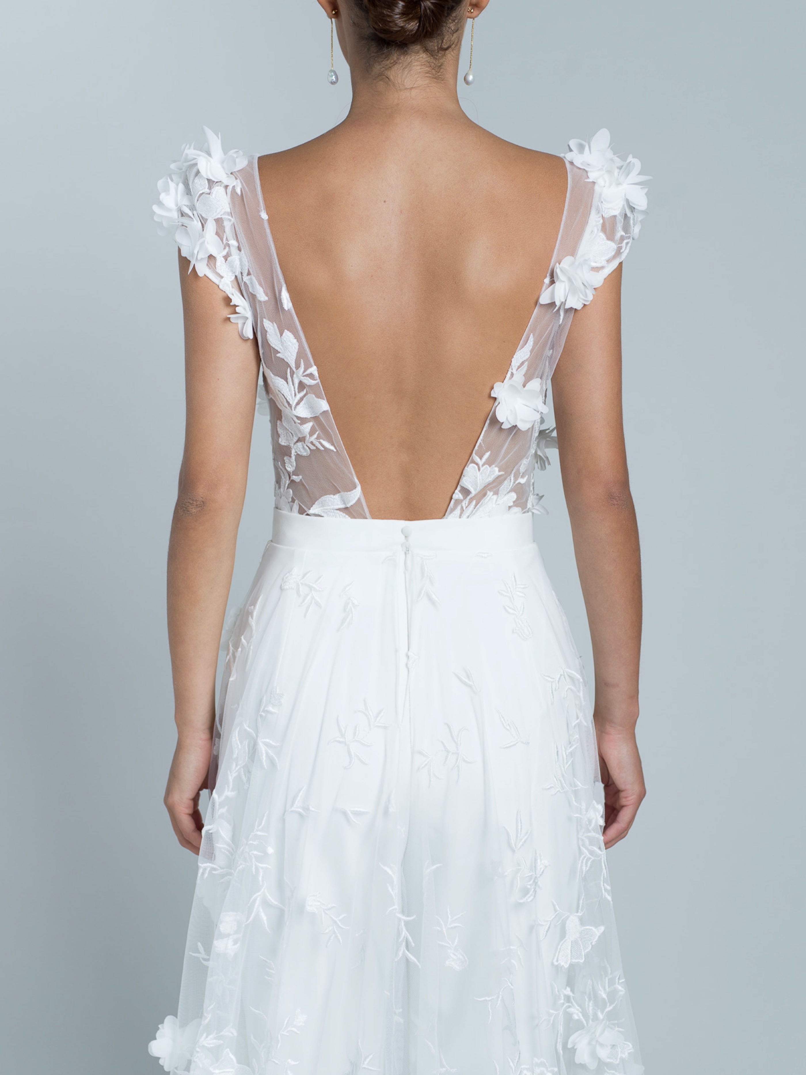 Isla Jumpsuit With Train - White