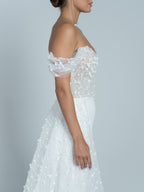 Tuta Jumpsuit Con Strascico Callie - Bianco