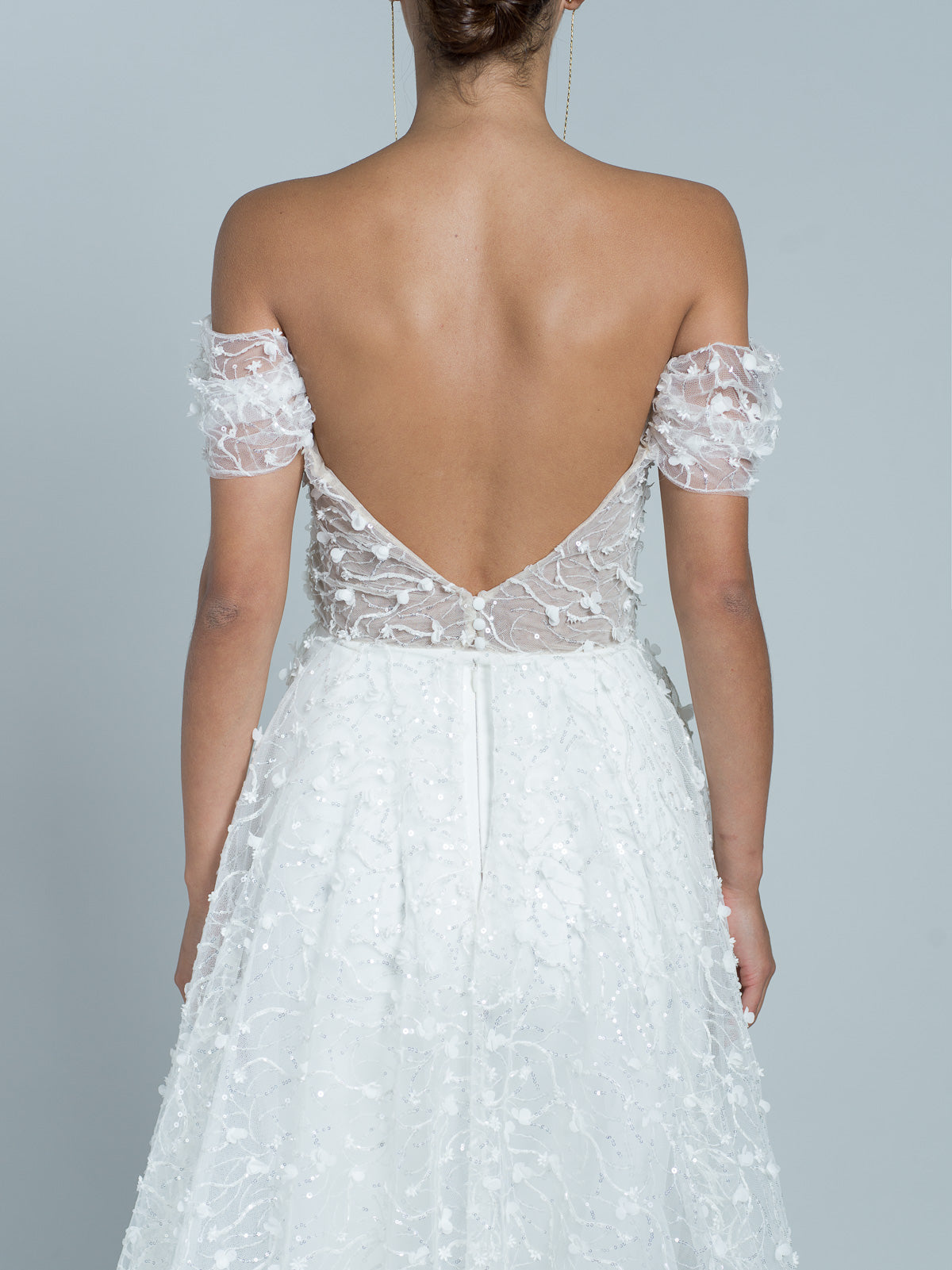 Tuta Jumpsuit Con Strascico Callie - Bianco