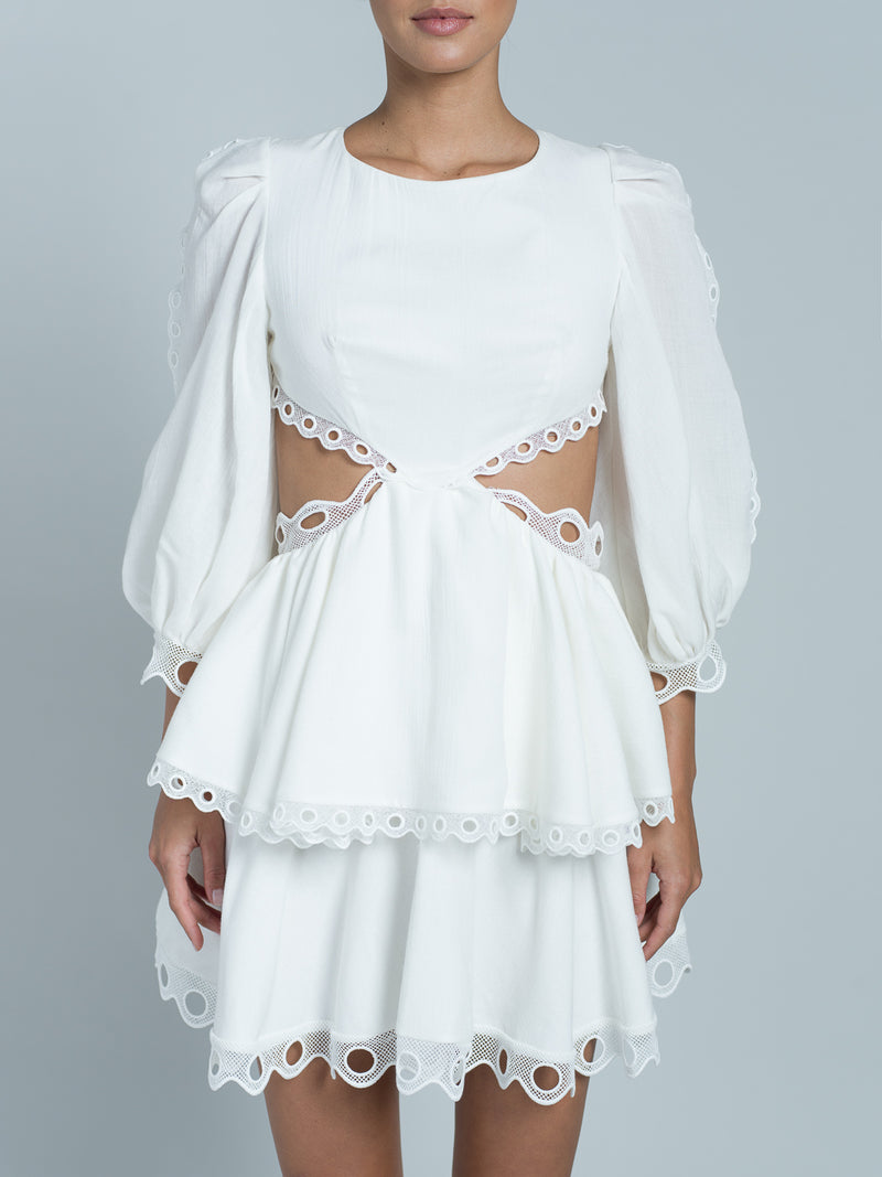 Oia Short Dress - Blanc Cassé