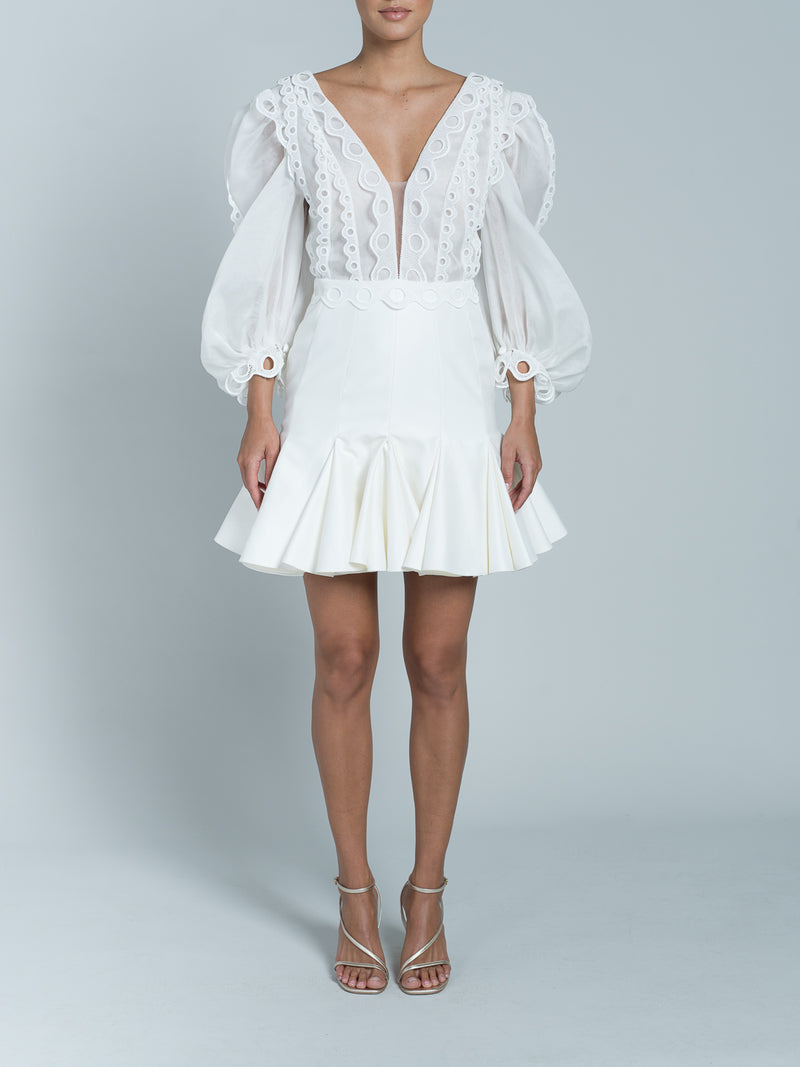 Palma short dress - Blanc Cassé