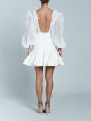 Palma short dress - Blanc Cassé