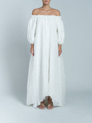 Enkeli Asymmetric Maxi Dress - Blanc Cassé
