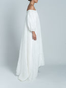 Enkeli Asymmetric Maxi Dress - Blanc Cassé