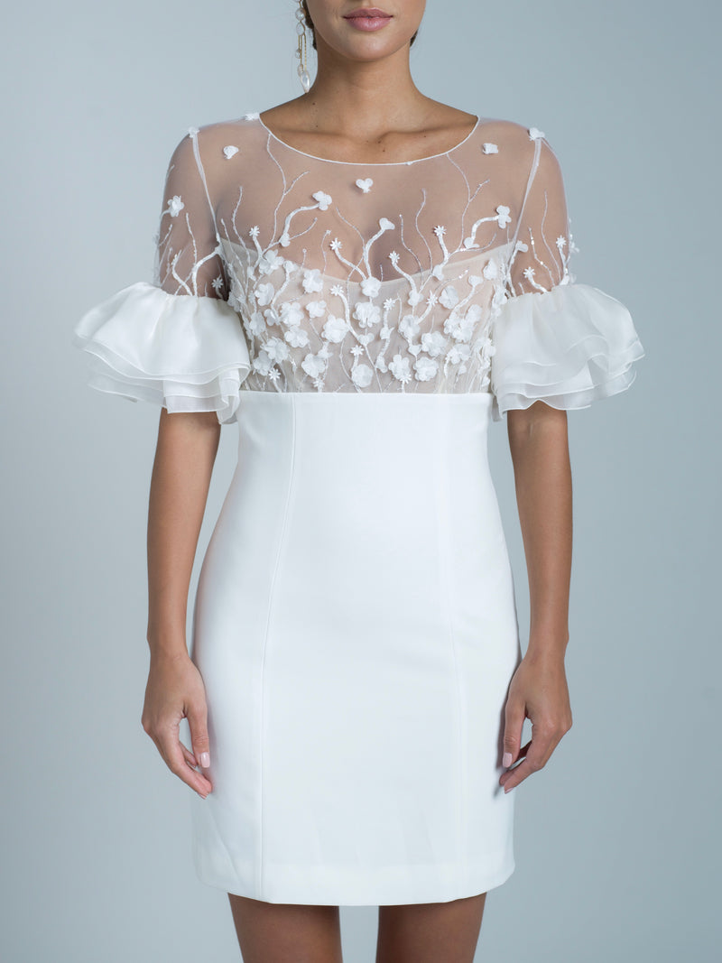 Astor short dress - Blanc
