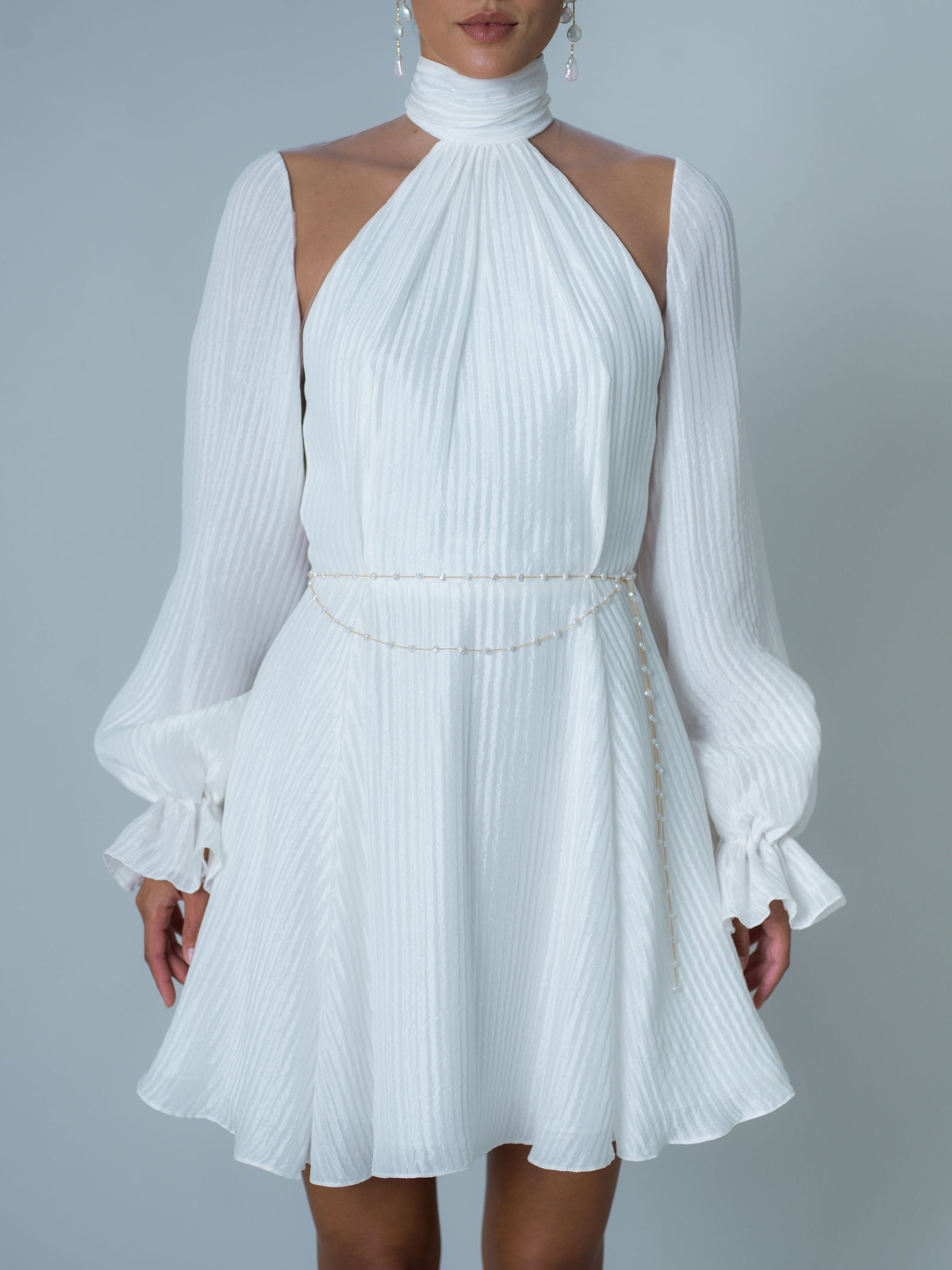 Anchor Dress - White