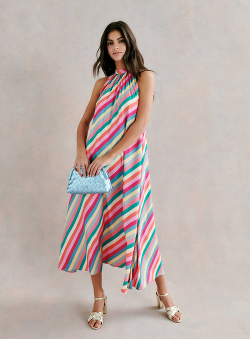 RIYU COLORFUL LONG DRESS PETITE MENDIGOTE