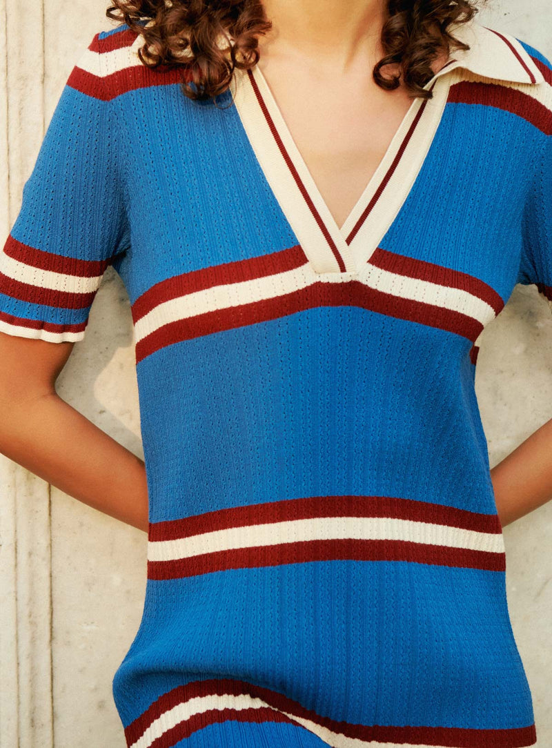 Robe En Maille Rida - Bleu