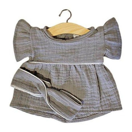 Vestido margaritas y diadema gris ratón - Selección de muñecas Paola Reina Minikane para encontrar en amaetc.com, concept store eco amigable para niños