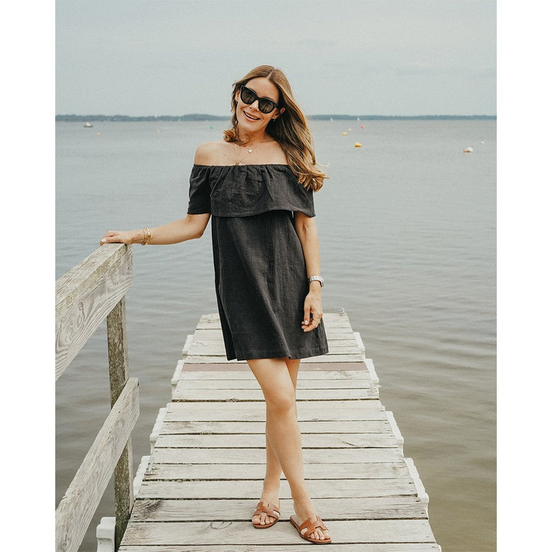 Robe Bardot - Lin Noir