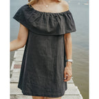 Vestido Bardot - Lino Negro