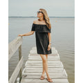 Vestido Bardot - Lino Negro