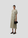 Robe Gaya In Lustruous Oyster Print