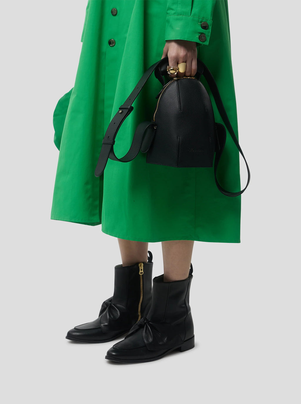 Robe Kurtis In Soft Technical Fabric In Kelly Green