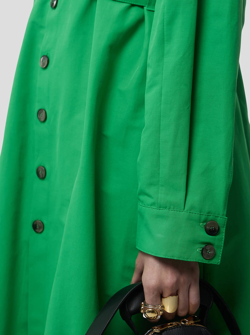 Dress Kurtis In Soft Technical Fabric In Kelly Green