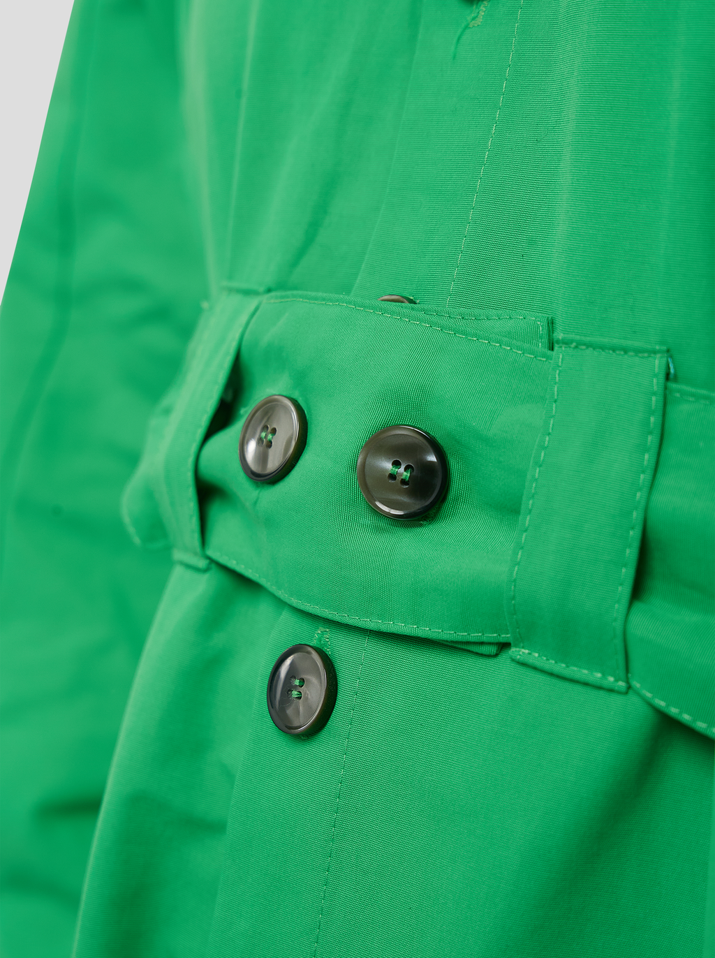 Robe Kurtis In Soft Technical Fabric In Kelly Green
