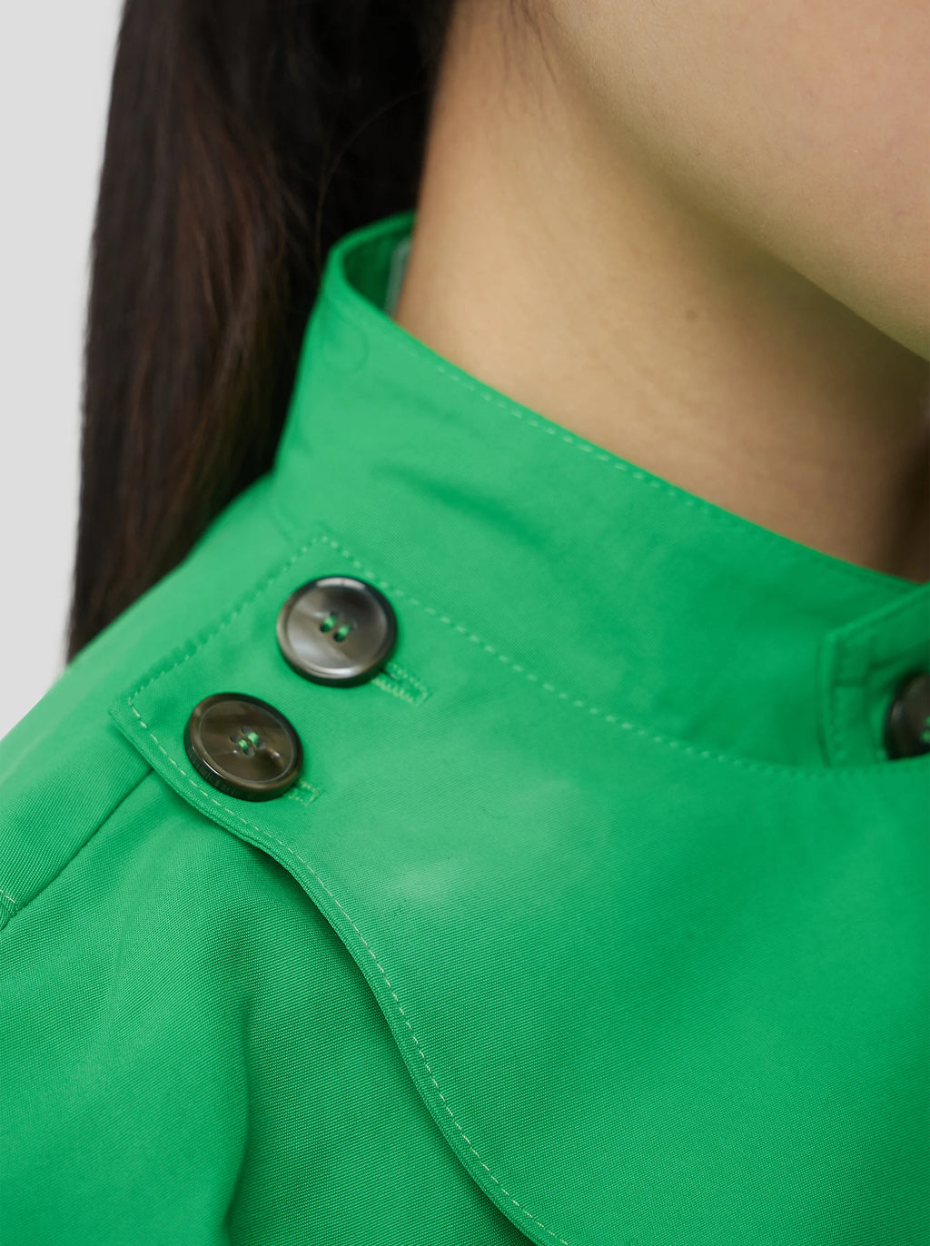 Robe Kurtis In Soft Technical Fabric In Kelly Green