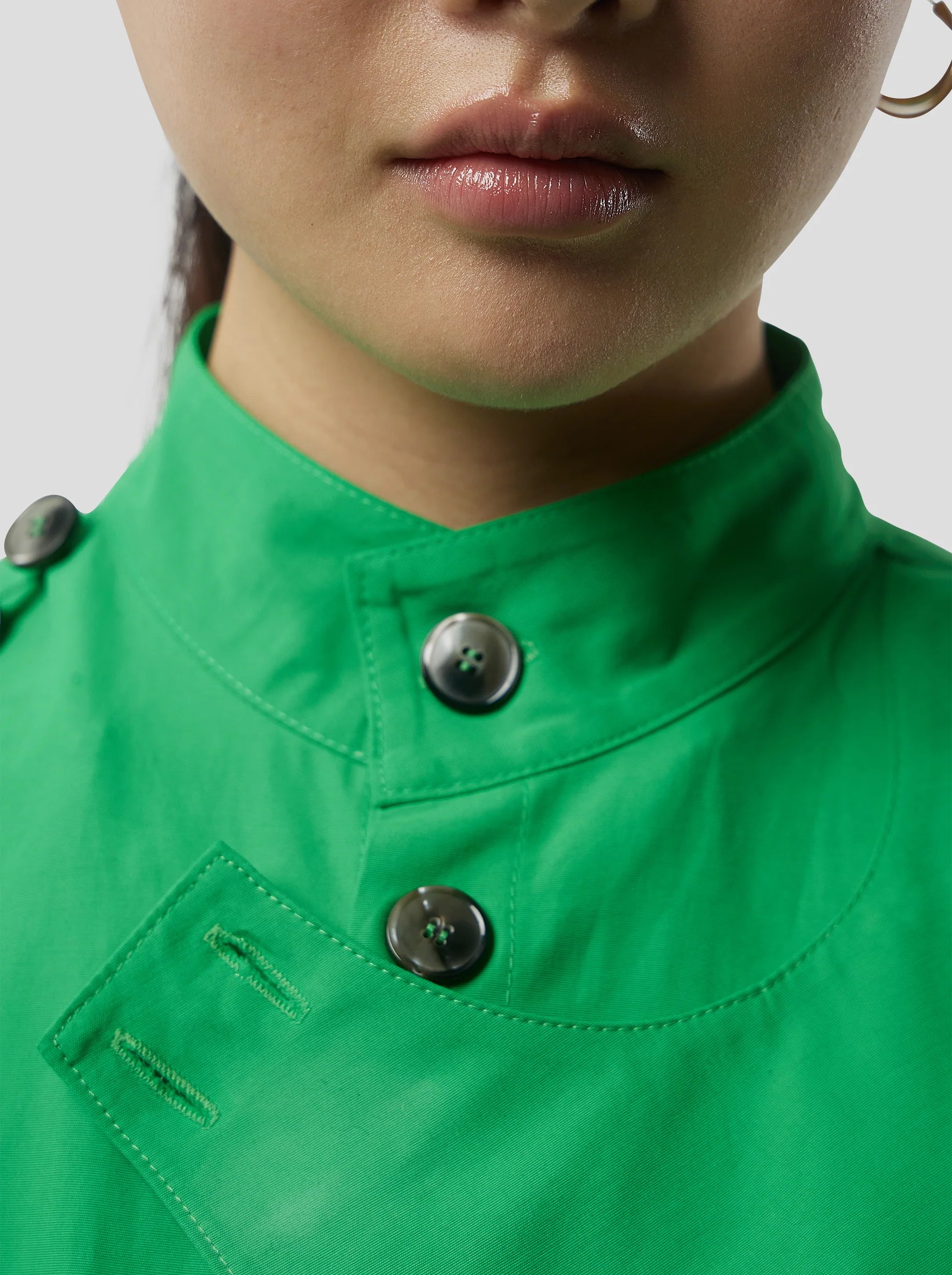 Robe Kurtis In Soft Technical Fabric In Kelly Green