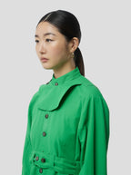 Robe Kurtis In Soft Technical Fabric In Kelly Green