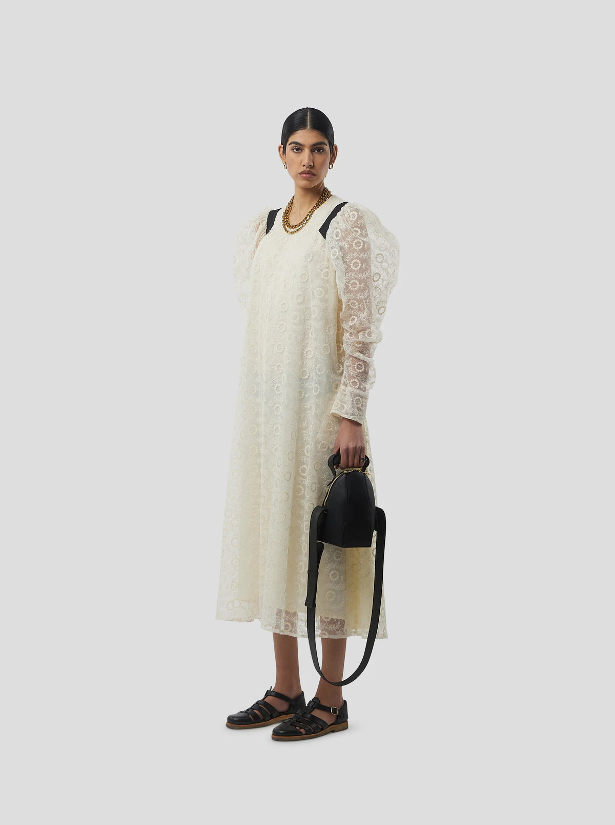 Robe Plum In Ecume Lace