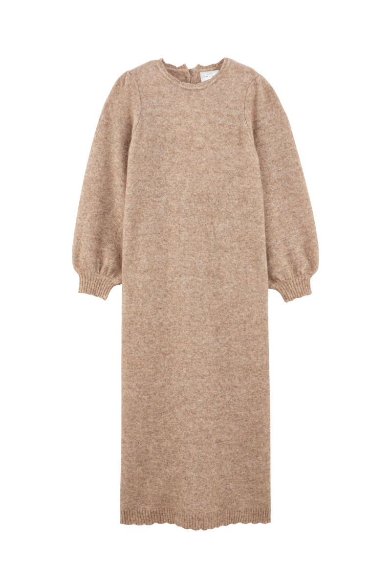 Robe Maille Noelle Camel