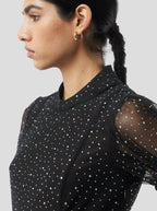 Robe Nas In Fragmented Black Soft Mesh