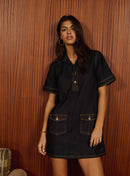 Vestido vaquero Regina - Crudo