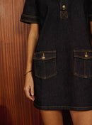 Vestido vaquero Regina - Crudo