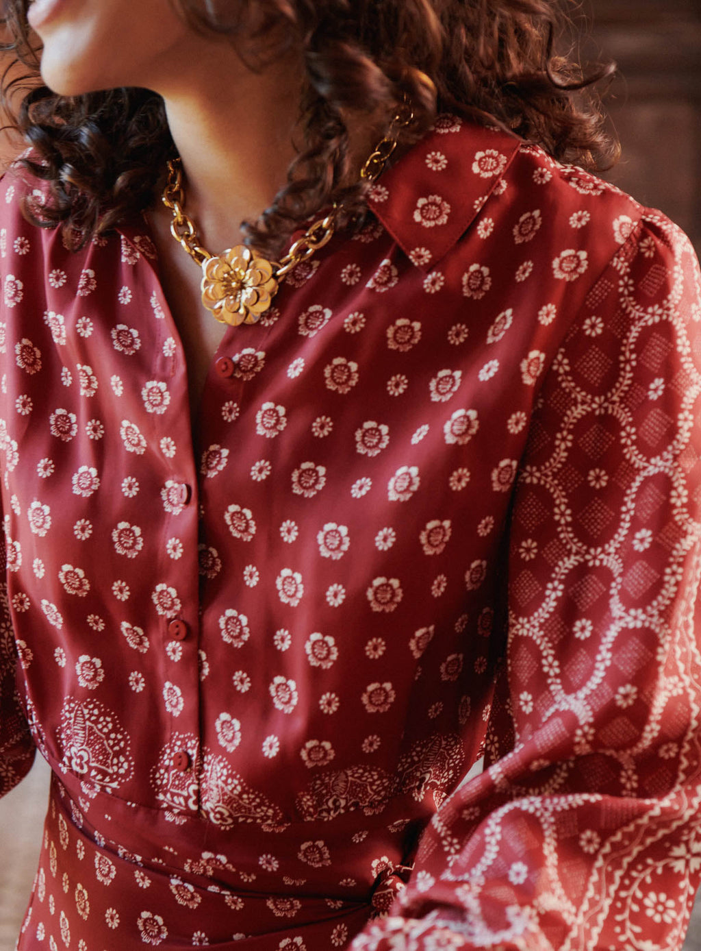 Romance Dress - Burgundy