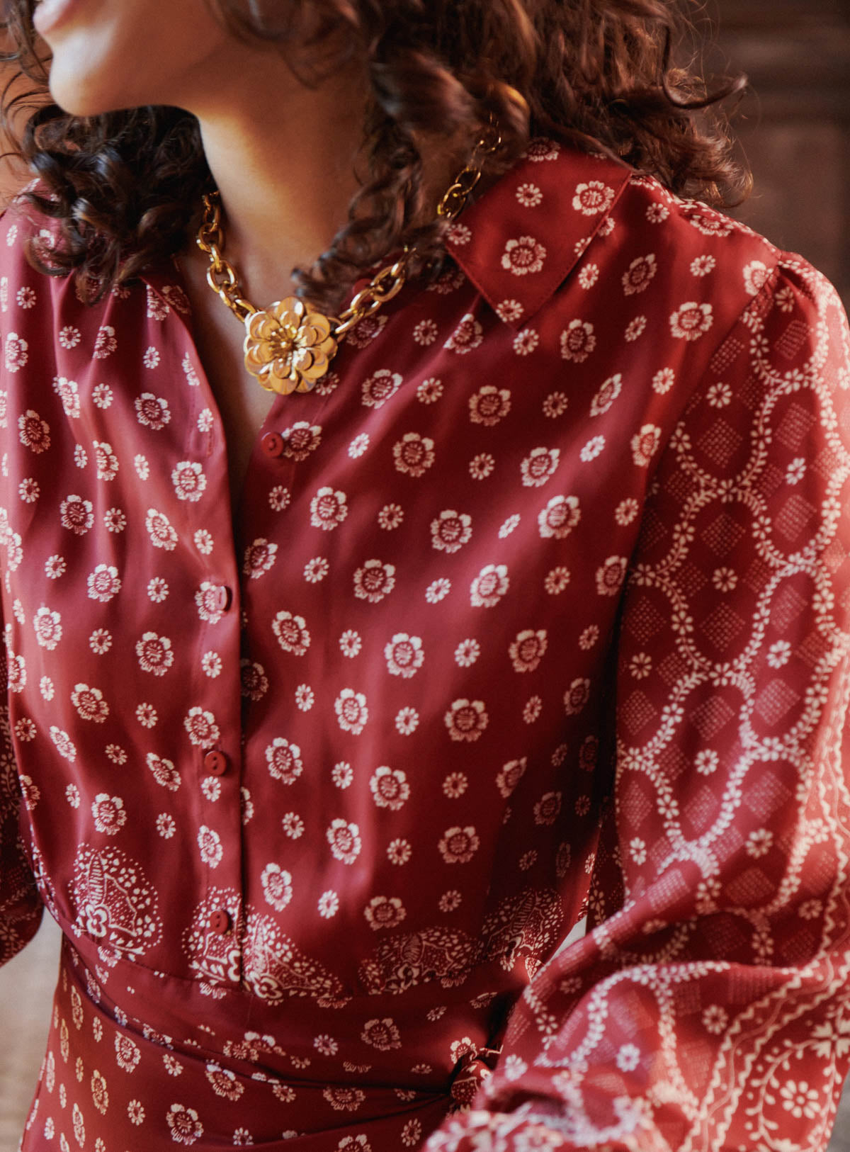 Romance Dress - Burgundy