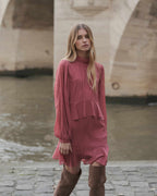 Vestido corto Sahelle - Blush