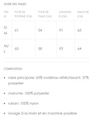 Robe En Maille Réfléchissante Avec Manche Amovible En Organza - Gris Opale