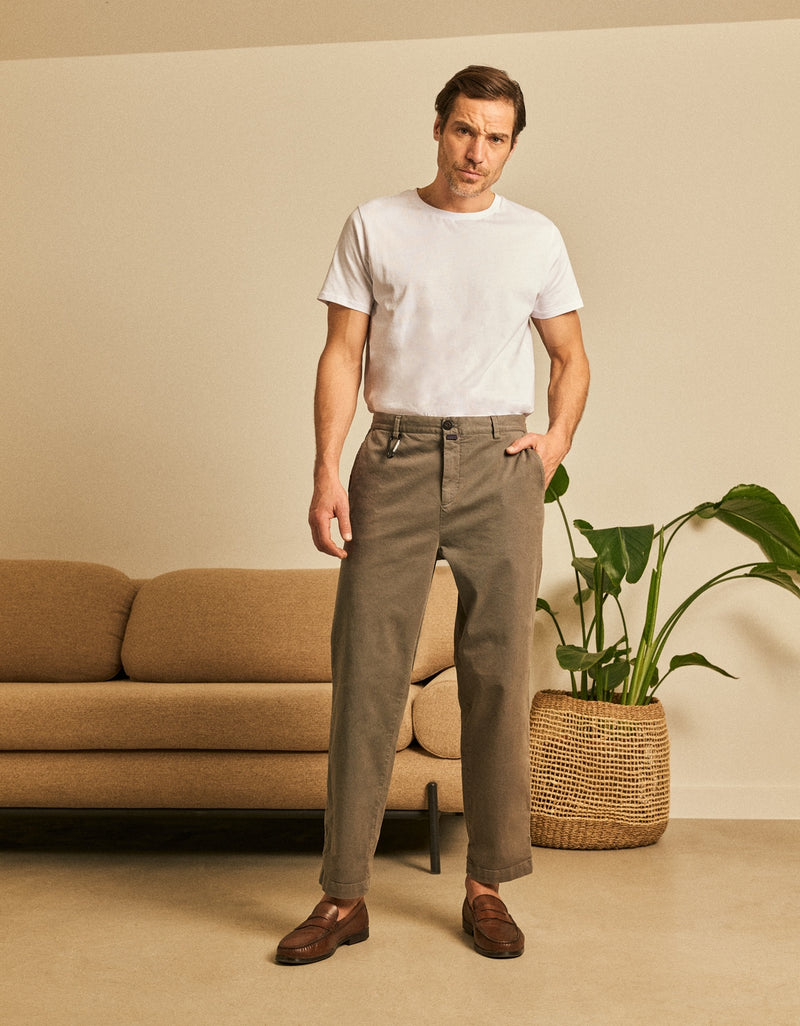 Reiko - Romain Cropped Chino - Gris oscuro - Hombre