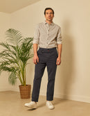 Reiko - Chino Cropped Romain Pants - Dark Navy - Man