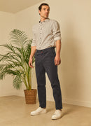 Reiko - Roman Chino Cropped Trousers - Azul marino oscuro - Hombre