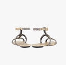 Ronda Gold Flat Gladiator Sandal