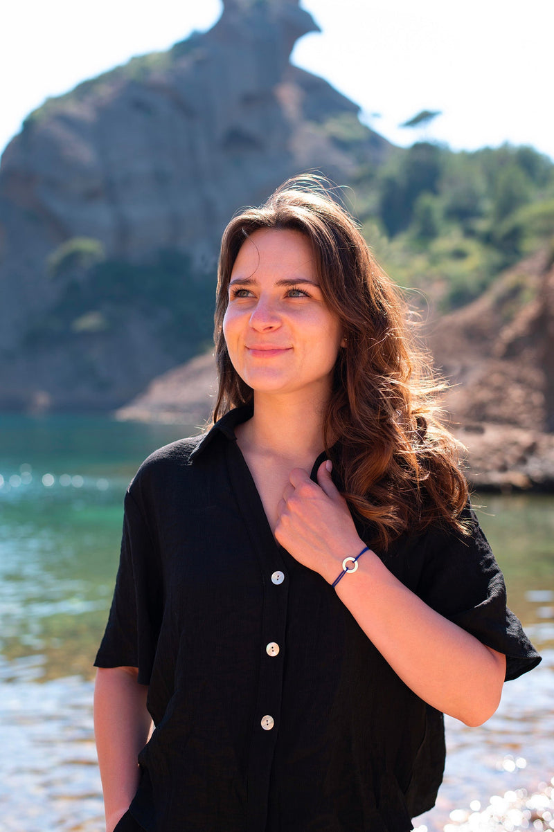 Bracelet Inertie - Bleu Marine Pailleté