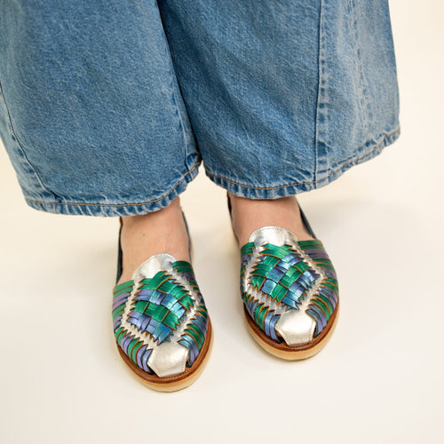 Huaraches Rosalia - Argent Blue Mermaid