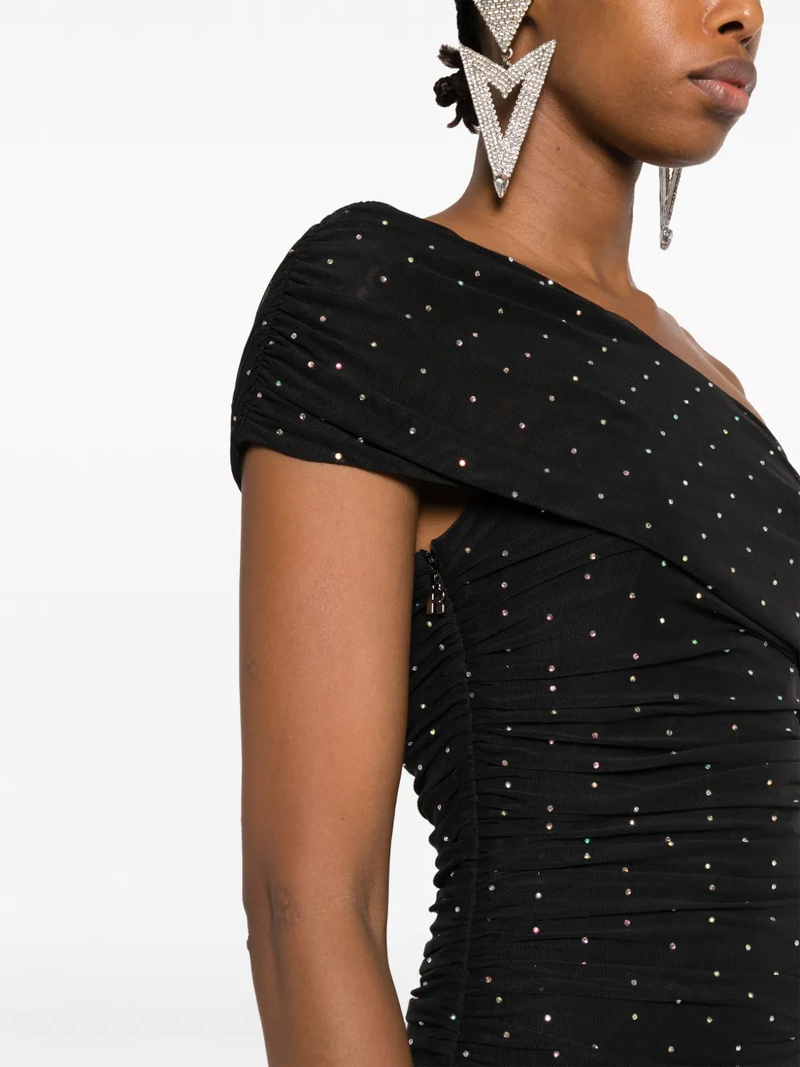 Rotate - Robe Asymétrique Noire - Femme